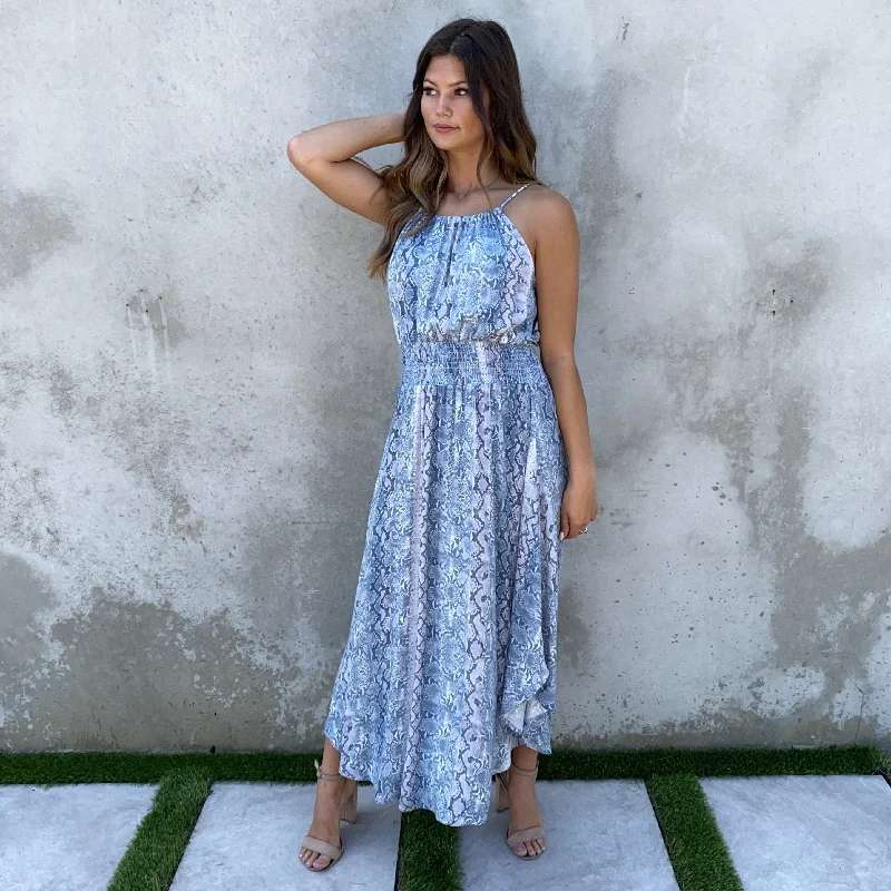 Iconic women’s outfits that never go out of style   Wild Attractions Snake Print Maxi Dress