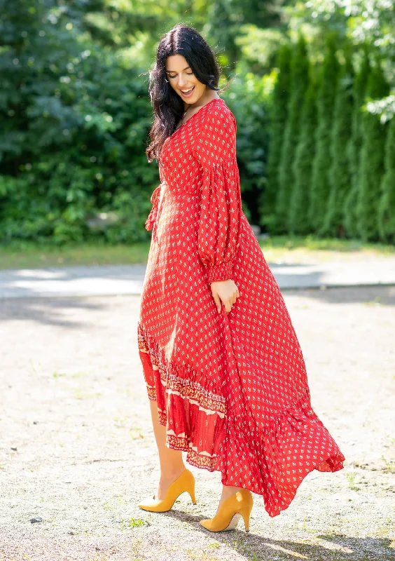 Classic pieces for a timeless wardrobe   Francesca Red Lotus Dress