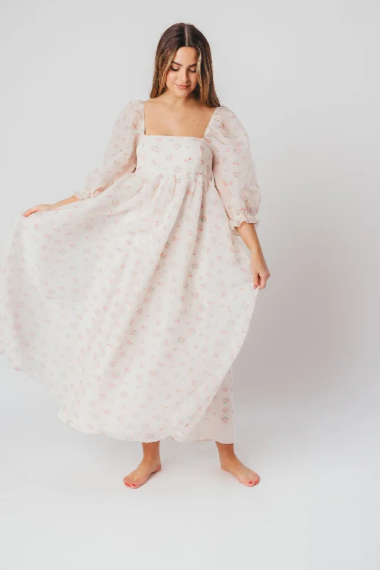 Casual outfits that elevate your style   *New* Mona Maxi Dress with Smocking in Blush Floral - Bump Friendly & Inclusive Sizing (S-3XL)