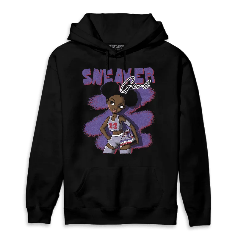 NastyJamz Dunk Low Plum Hoodie Match Black Sneaker Girl