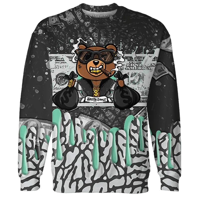 Curated collections for modern, fashionable women   NastyJamz Green Glow 3s Sweatshirt Match BER Dollar 3D All-Over Print