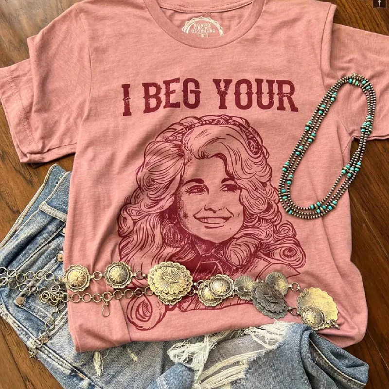 Bold, confident, and stylish women’s clothing   Online Exclusive | I beg Your Short Sleeve Graphic Tee in Heather Orchid