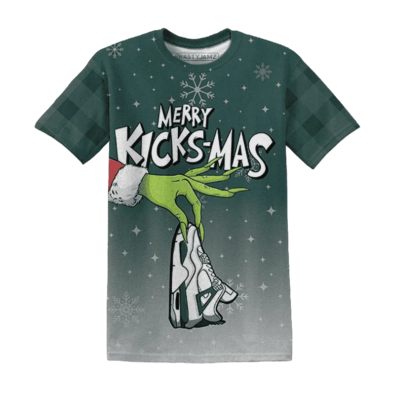 Oxidized Green 4s NastyJamz T Shirt Match Merry Kicksmas 3D