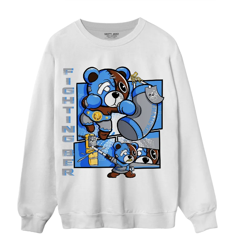 NastyJamz University Blue 5s Sweatshirt Match BER Fighting Boxing