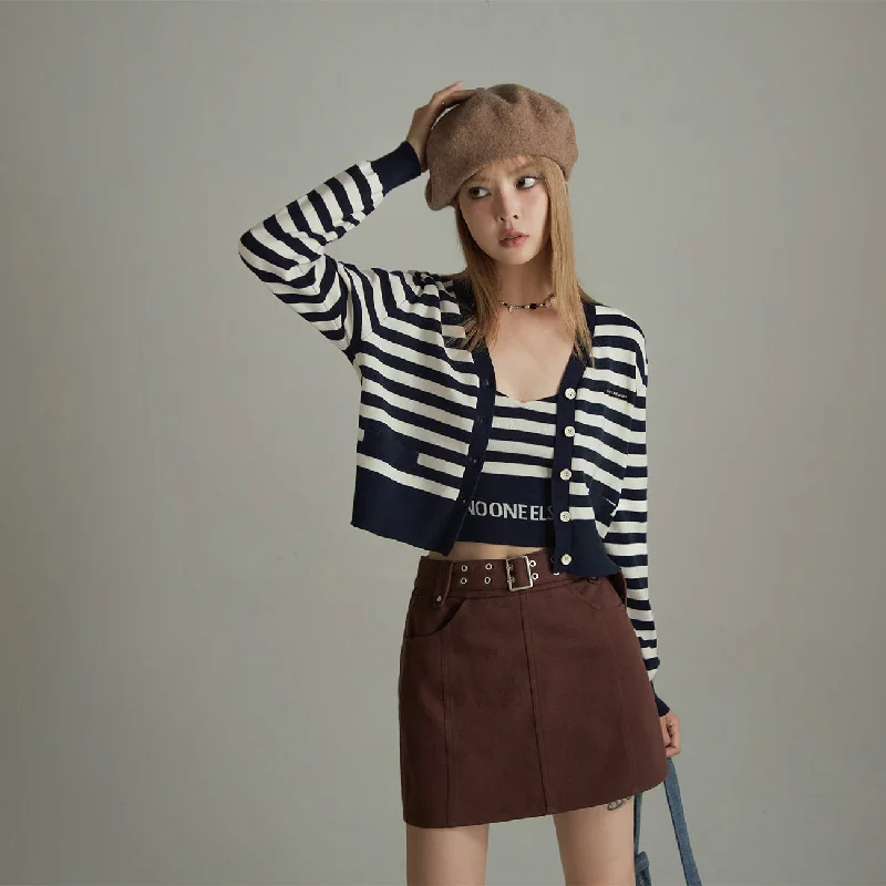 Trendsetting women’s clothing for fashion lovers   Striped Cropped Cardigan
