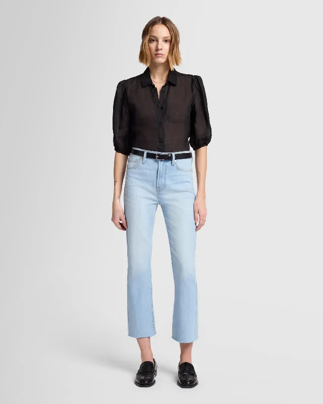 Refresh your wardrobe with trendy women’s apparel   Broken Twill High Waist Slim Kick in Tammy