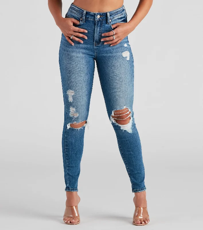 Effortlessly stylish outfits for the modern woman   Harper Mid-Rise Skinny Denim Jeans