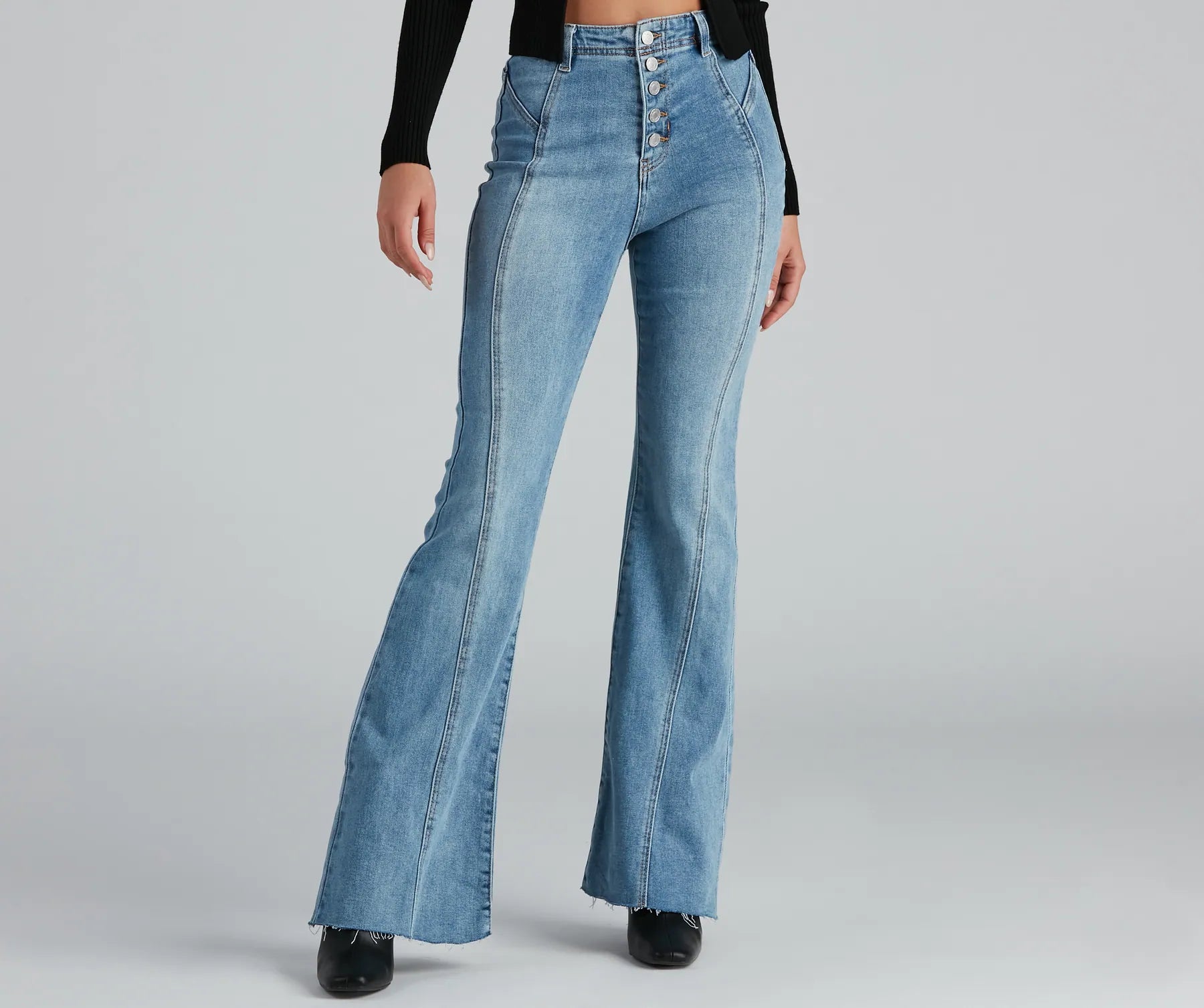 Refresh your wardrobe with high-quality women’s fashion   High-Rise Flared Straight-Leg Jeans