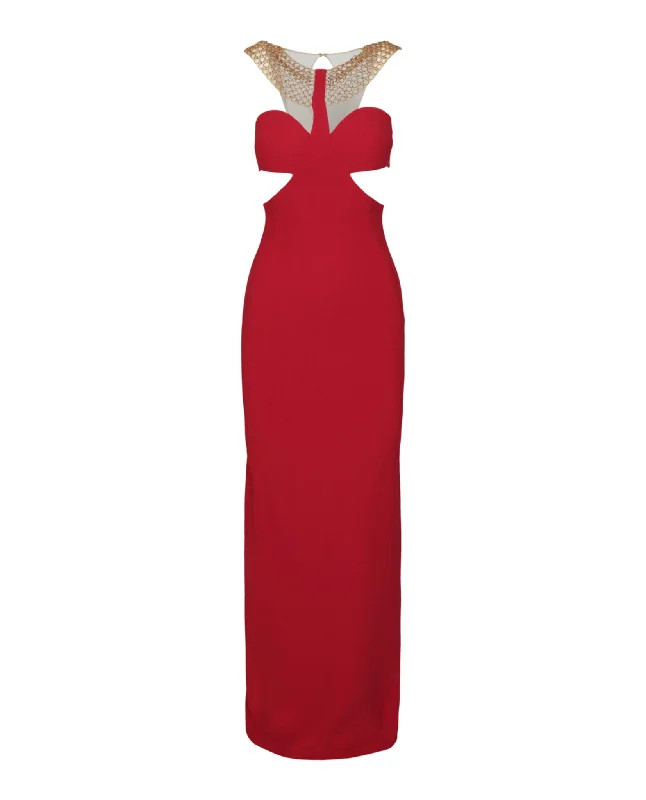 Cozy women’s clothing for the colder months   Chain Detail Evening Gown