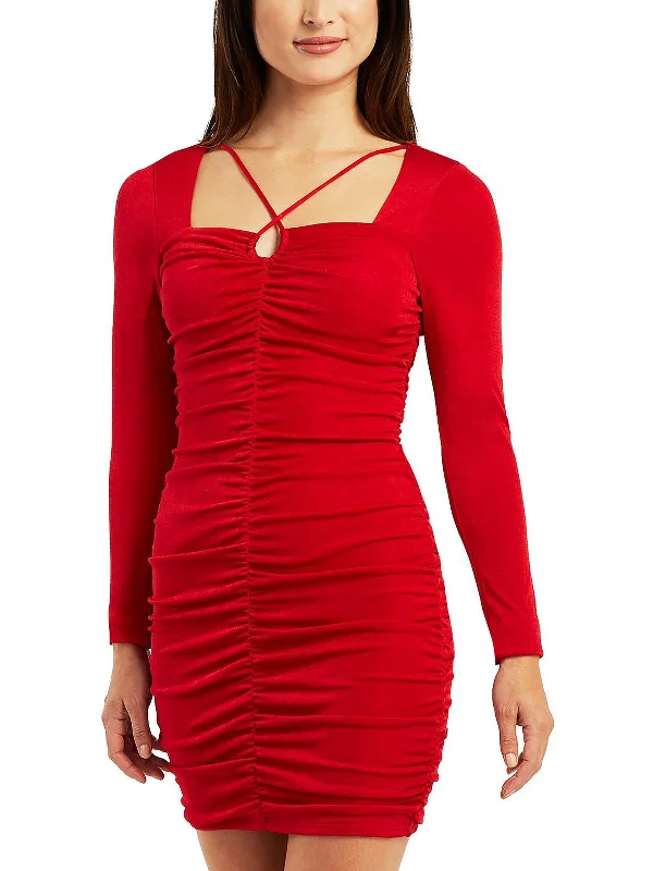 Women’s fashion that reflects your personality   Juniors Womens Knit Ruched Bodycon Dress