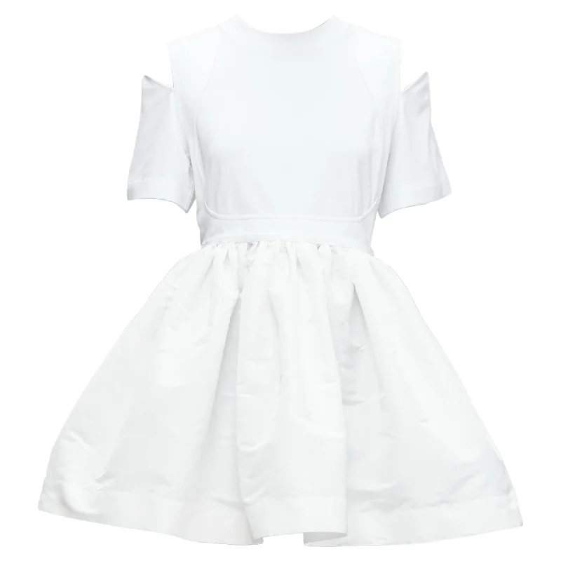 Bold, confident, and stylish women’s clothing   Alexander McQueen cut out shoulder fla short dress