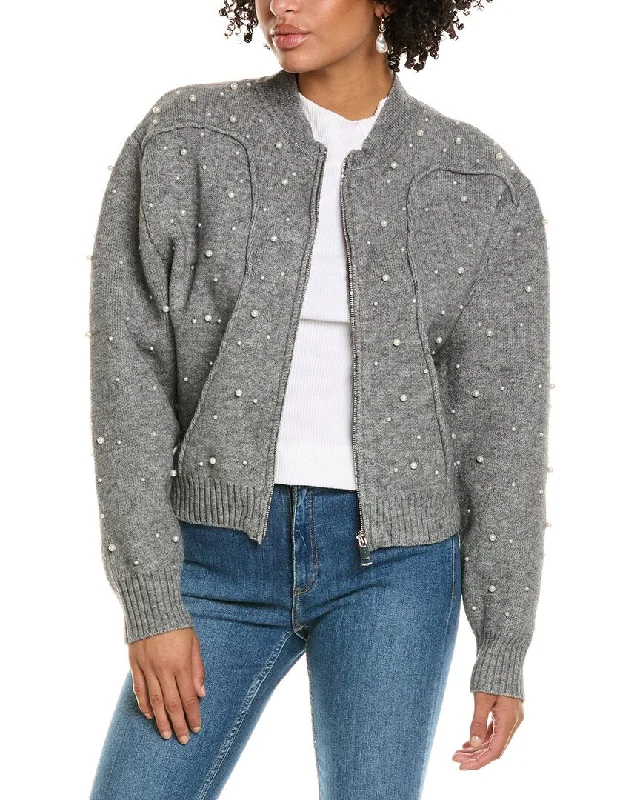 Madison Miles Pearl Bead Cardigan