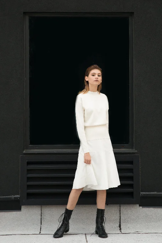 Clothing that’s as bold as you are   Velvet Flare Skirt Pearl