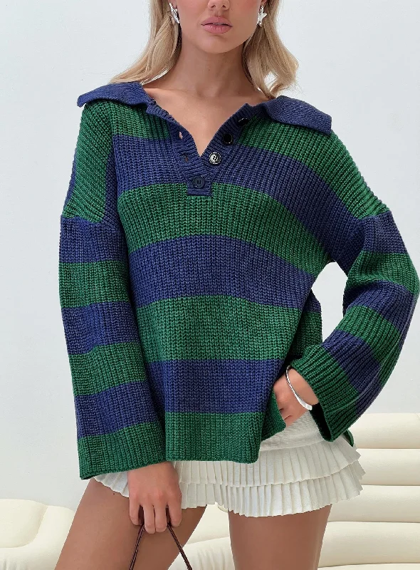 Olivah Jumper Blue / Green