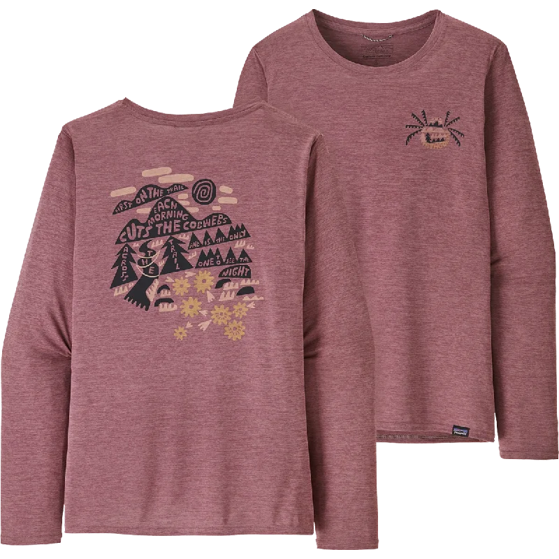 Effortlessly stylish outfits for the modern woman Women's Capilene Cool Daily Graphic Long Sleeve Tee Effortlessly stylish outfits for the modern woman Women's Capilene Cool Daily Graphic Long Sleeve Tee